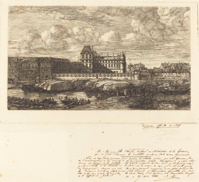The Old Louvre, from a Painting by Zeeman, 1651 by Charles Meryon