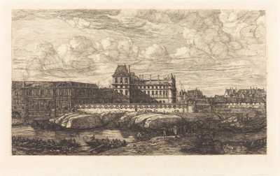 The Old Louvre, from a Painting by Zeeman, 1651 by Charles Meryon