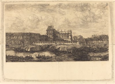 The Old Louvre, from a Painting by Zeeman, 1651 by Charles Meryon