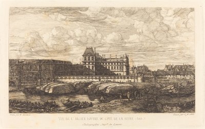 The Old Louvre, from a Painting by Zeeman, 1651 by Charles Meryon