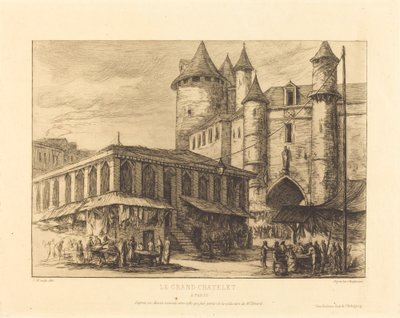 The Grand Chatelet, Paris, about 1780 by Charles Meryon