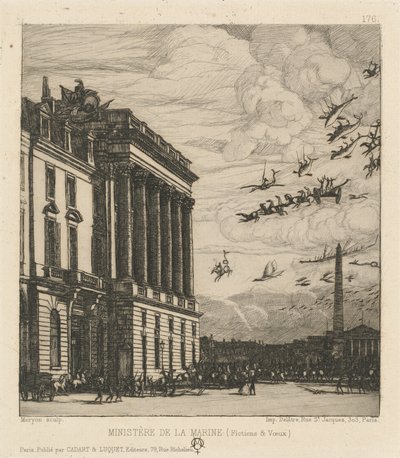 The Admiralty, Paris by Charles Meryon