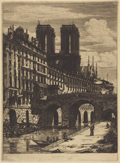 The Little Bridge, Paris by Charles Meryon
