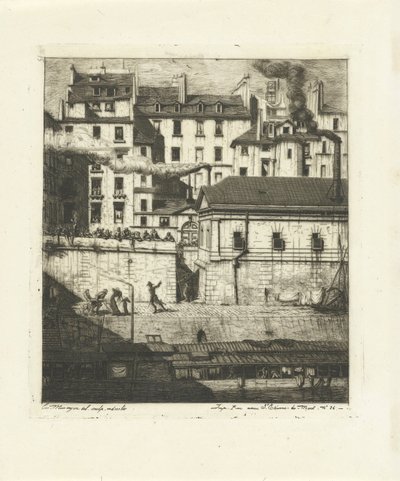 Morgue on the Seine in Paris by Charles Meryon