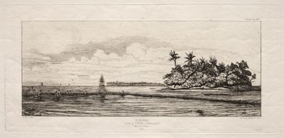 Oceania: Fishing near Islands with Palms in the Uea or Wallis Group, 1845 by Charles Meryon