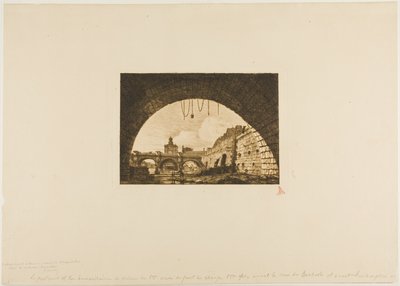 Pont-Neuf and the Samaritaine Seen from Under the First Arch of the Pont-au-Change, Paris by Charles Meryon