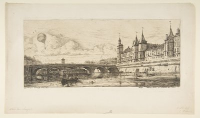Pont-au-change, Paris by Charles Meryon