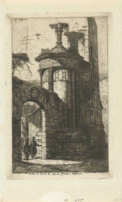 Gate at the Entrance of the French Capuchin Monastery in Athens by Charles Meryon