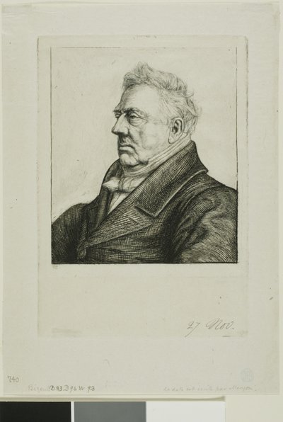 Portrait of Louis Jacques Marie Bizeul, the Breton Archaeologist by Charles Meryon