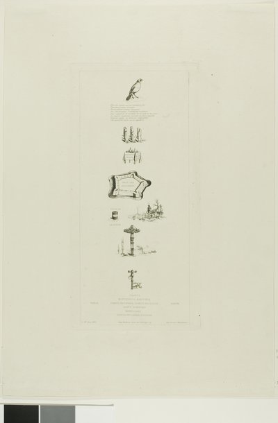 Rebus: Beranger was not Really Strong, for he Never had the Key of the Fields by Charles Meryon