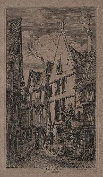 Rue des Toilés, Bourges by Charles Meryon