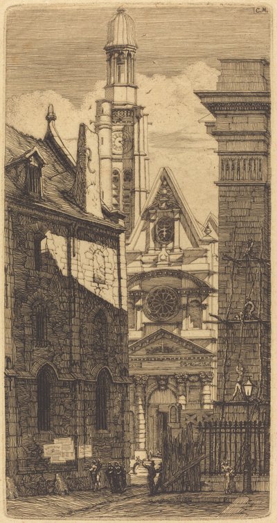 Church of St. Stephen of the Mount, Paris by Charles Meryon