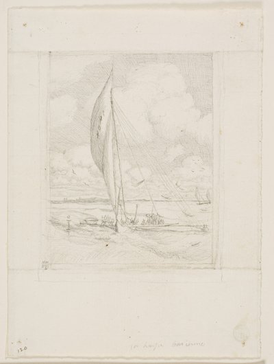 Swift-Sailing Proa, Mulgrave Archipelago, Oceania by Charles Meryon