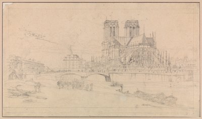The Apse of Notre-Dame, Paris by Charles Meryon