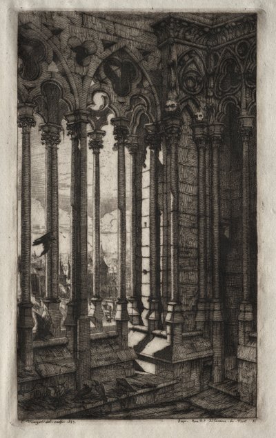 The Etchings of Paris: The Gallery of Notre Dame, 1853 by Charles Meryon