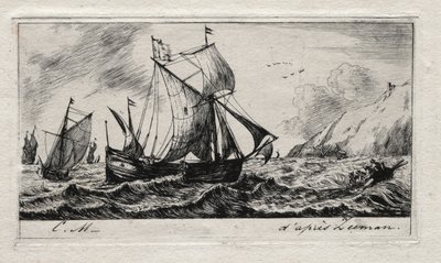 The Galliot of Jean de Vyl of Rotterdam by Charles Meryon
