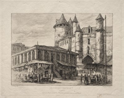 The Grand Châtelet, Paris, about 1780 by Charles Meryon
