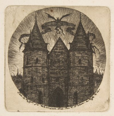 The Old Entrance to the Palais de Justice, Paris, frontispiece to "Etchings of Paris" by Charles Meryon