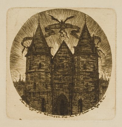 The Old Gate of the Palais de Justice, Paris by Charles Meryon