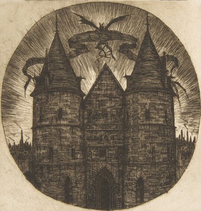 The Old Gate of the Palais de Justice, Paris, 1854 by Charles Meryon