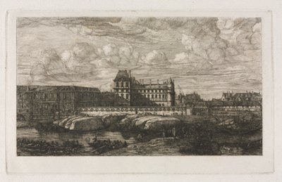 The Old Louvre from a Painting by Zeeman, 1651 by Charles Meryon