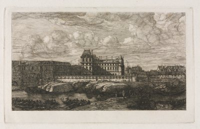 The Old Louvre from a Painting by Zeeman, 1651 by Charles Meryon