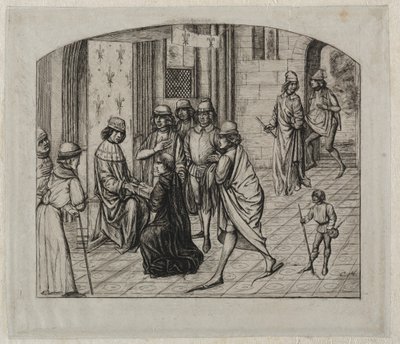 The Printed Work of the Latin Author, Valerius Maximus, Being Presented to King Louis XI by Charles Meryon