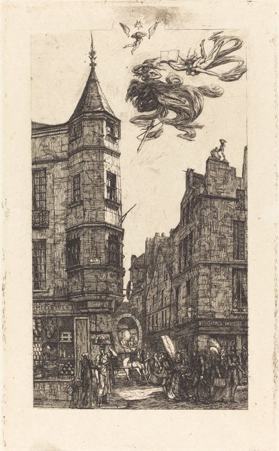 House with a Turret, No. 22, Street of the School of Medicine, Paris by Charles Meryon