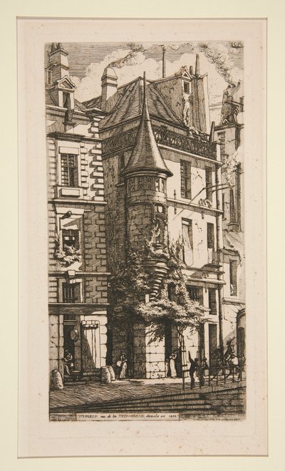 House with a Turret, Rue de la Tixeranderie by Charles Meryon