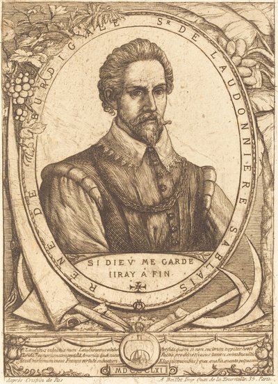 René Laudonnière Sablais (De Burdigale) by Charles Meryon after Crispijn de Passe I