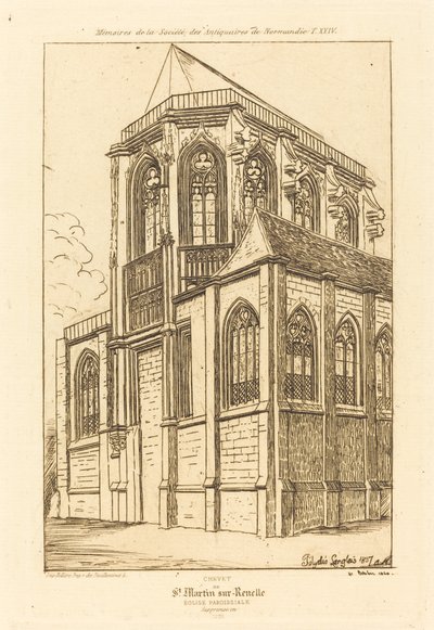 The Apsis of the Church of St. Martin-sur-Renelle by Charles Meryon after Polycles Langlois