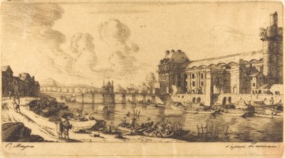 The Pavilion of Mlle. and a Part of the Louvre by Charles Meryon after Reinier Nooms, called Zeeman