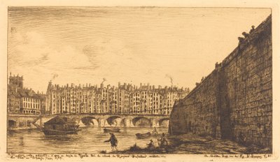 Le Pont-au-Change, Paris, circa 1784 by Charles Meryon after Victor Jean Nicolle