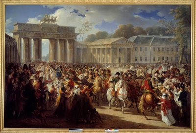 Entry of Napoleon I into Berlin, Leading His Guard Through the Brandenburg Gate by Charles Meynier