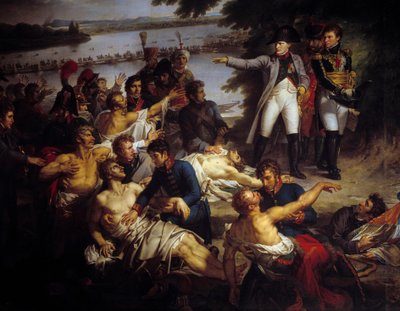 Napoleon Returned to Lobau Island After the Battle of Essling on May 23 by Charles Meynier
