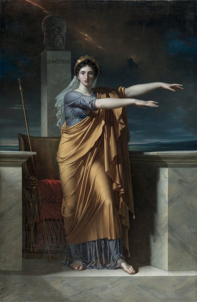 Polyhymnia, Muse of Eloquence; Erato, Muse of Lyrical Poetry; Apollo, God of Light, Eloquence, Poetry and the Fine Arts with Urania, Muse of Astronomy; Calliope, Muse of Epic Poetry; Clio, Muse of History by Charles Meynier