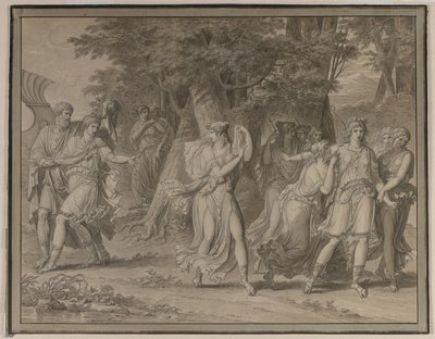 Telemachus, Urged by Mentor, Leaving the Island of Calypso, 1800 by Charles Meynier