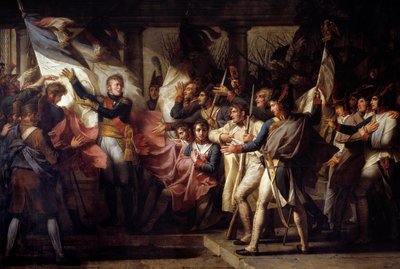 Marshal Michel Ney Handed Over to the Soldiers of the 76th Line Regiment, Their Flags Found on 7/11/1805 by Charles Meynier