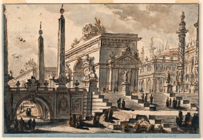 Architectural Fantasy: Buildings, Monuments and Stairways by Charles Michel Ange Challe