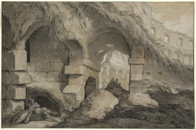 The Interior of the Colosseum by Charles Michel Ange Challe