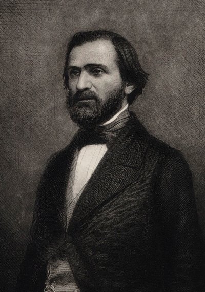 Portrait of the Composer Giuseppe Verdi by Charles Michel Geoffroy
