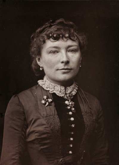Portrait of the French Painter Virginie Elodie Marie Thérèse Demont-Breton by Charles Michelez