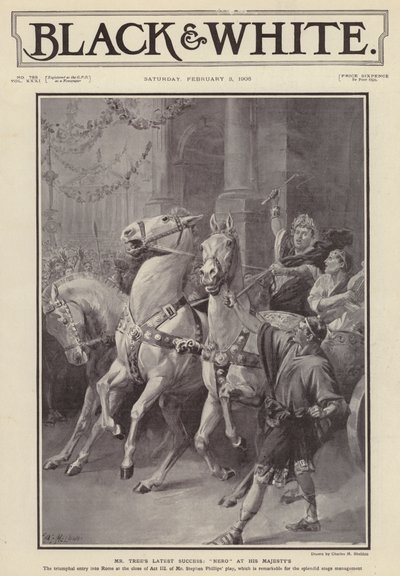 English actor Herbert Beerbohm Tree starring in a production of Stephen Phillips