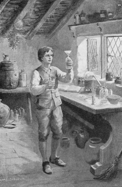The Young Humphry Davy Making His First Experiments by Charles Mills (after) Sheldon