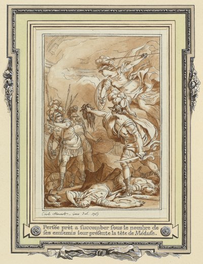 Perseus Turning Phinneas to Stone with the Head of Medusa by Charles Monnet