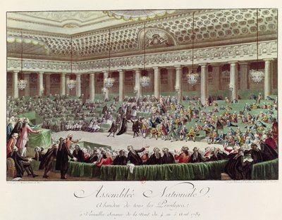 The National Assembly Renounces all Privileges, 4th August 1789, engraved by Helman by Charles Monnet