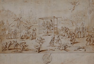 The European Race: An Allegorical Caricature on the State of Political Europe in 1738-9 by Charles Mosley
