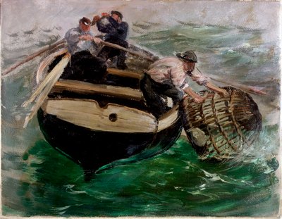 Hauling in Lobster Pots by Charles Napier Hemy