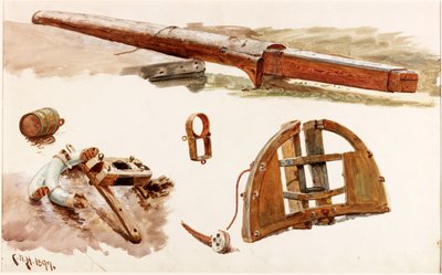 Studies of Boat Fittings by Charles Napier Hemy