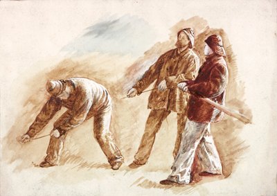 Study of Fishermen at Work by Charles Napier Hemy